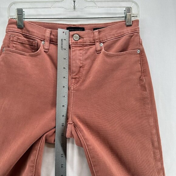 Banana Republic Jeans Womens 27 Premium Denim Mid Rise Skinny Stretch Rust Red - Picture 9 of 10